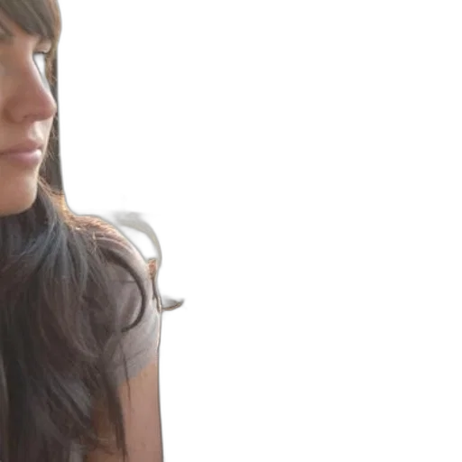 face, photorealistic, woman, gazes, out, window, moving, train transparent PNG cut-out