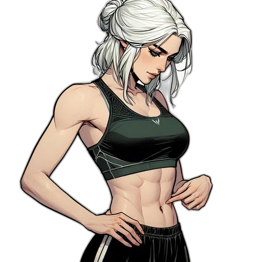 comic book art, pixel art, concept art, cartoon, monochrome, green, female, character transparent PNG cut-out