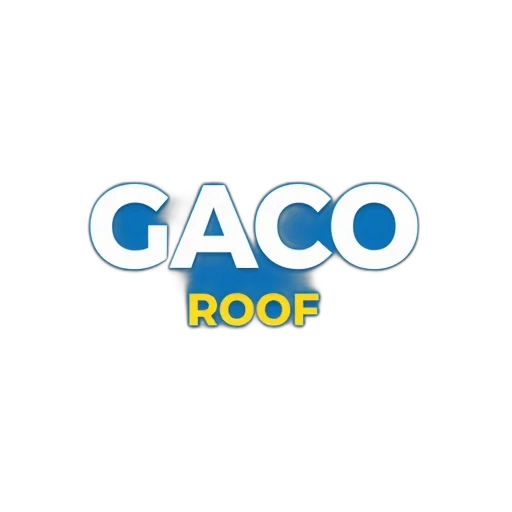 building, 3d render, stylized, logo, featuring, word, gaco, white transparent PNG cut-out
