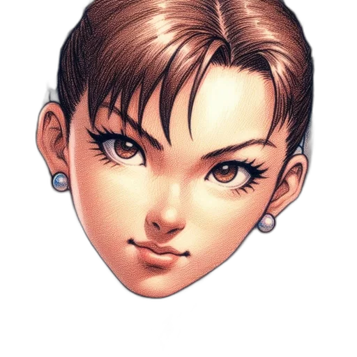 face, jewelry, crown, hair, photorealistic, concept art, anime, cartoon transparent PNG cut-out