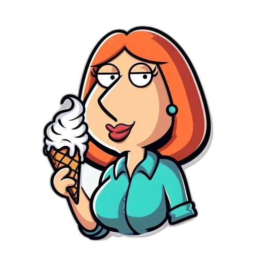 staff, cartoon, comic book art, animated, female, character, red, hair transparent PNG cut-out
