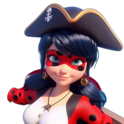 face, staff, 3d render, concept art, fantasy art, cartoon, animated, pirate transparent PNG cut-out