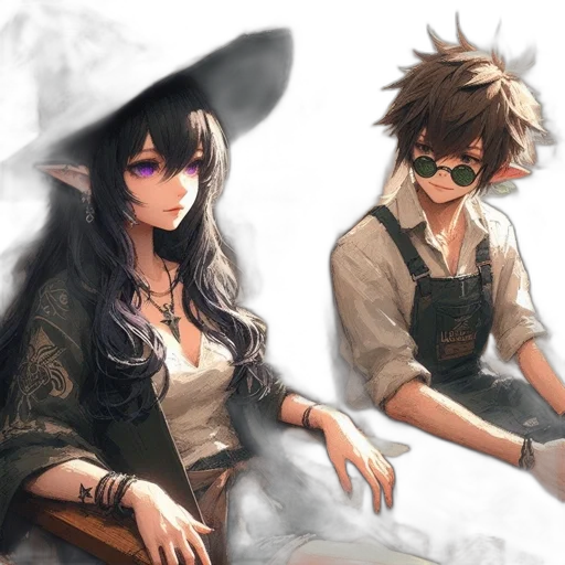 hat, mask, fantasy art, concept art, watercolor, anime, fire, fog transparent PNG cut-out