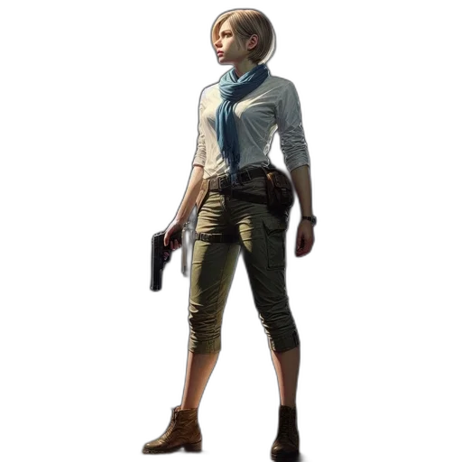 jacket, staff, weapon, concept art, 3d render, pixel art, fantasy art, earth tones transparent PNG cut-out