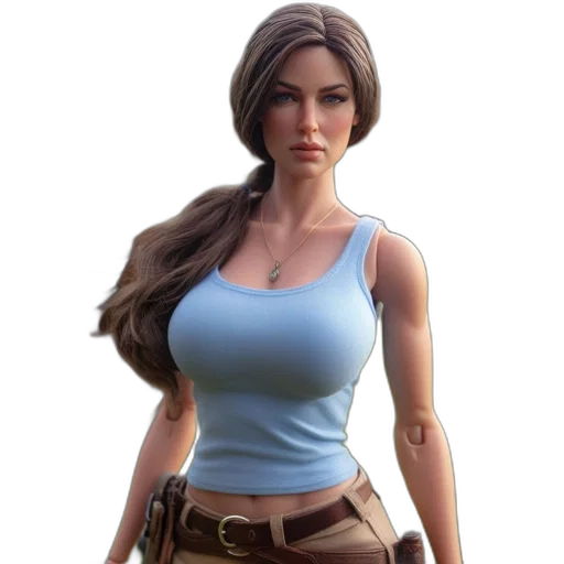 dress, 3d render, concept art, fantasy art, photorealistic, earth tones, realistic, doll transparent PNG cut-out