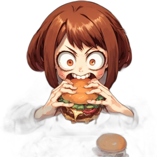 food, creature, face, animal, pixel art, anime, concept art, watercolor transparent PNG cut-out