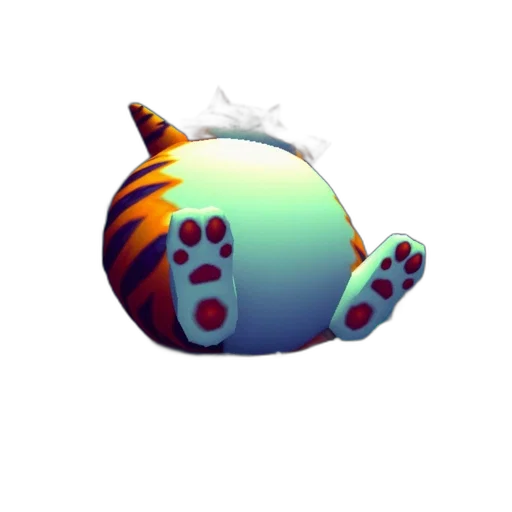 animal, creature, dragon, staff, 3d render, pixel art, vaporwave, concept art transparent PNG cut-out