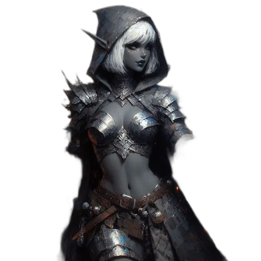 sword, staff, dress, weapon, fantasy art, concept art, comic book art, 3d render transparent PNG cut-out