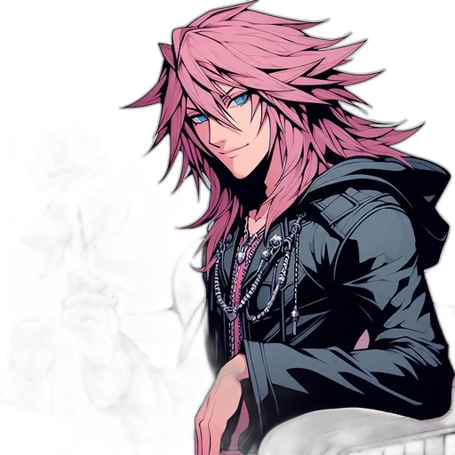 jacket, concept art, anime, pixel art, cartoon, monochrome, dark, pastel transparent PNG cut-out