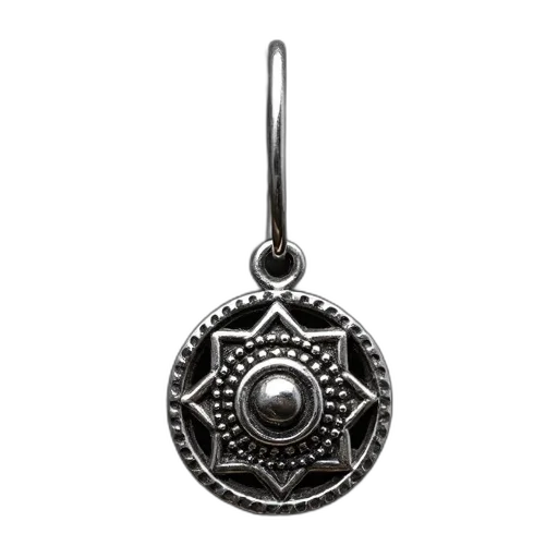 jewelry, staff, crown, close-up, silver, earring, detailed, design transparent PNG cut-out