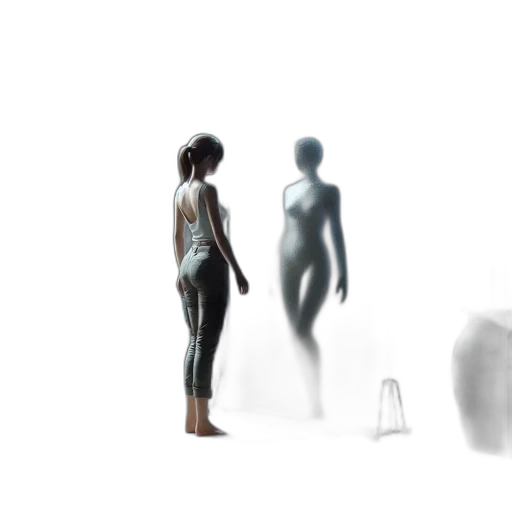dress, robot, creature, jewelry, concept art, 3d render, photorealistic, pixel art transparent PNG cut-out