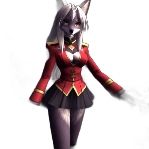 staff, dress, animal, mask, concept art, fantasy art, anime, 3d render transparent PNG cut-out
