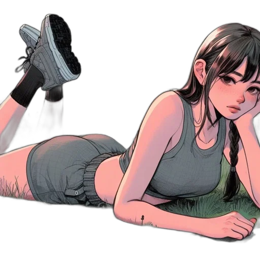 shoes, dress, weapon, creature, concept art, comic book art, watercolor, cartoon transparent PNG cut-out