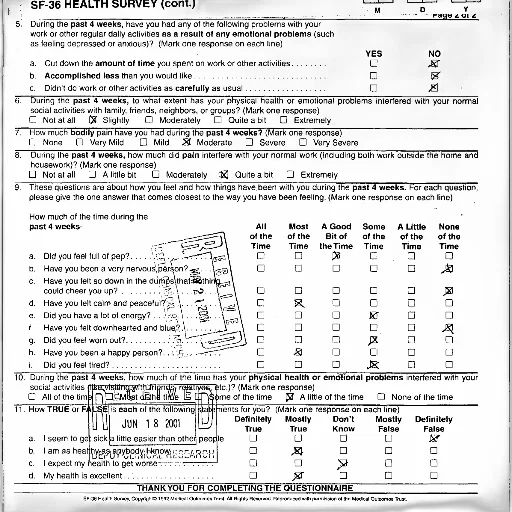 sf-36, health, survey, form, various, questions, about, physical transparent PNG cut-out