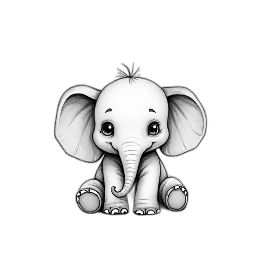animal, creature, staff, pencil sketch, cartoon, photorealistic, concept art, monochrome transparent PNG cut-out