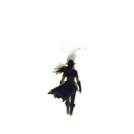 hair, dragon, sword, dress, concept art, 3d render, pixel art, anime transparent PNG cut-out