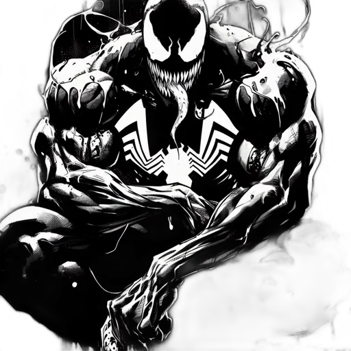 mask, creature, animal, comic book art, concept art, fantasy art, cartoon, monochrome transparent PNG cut-out
