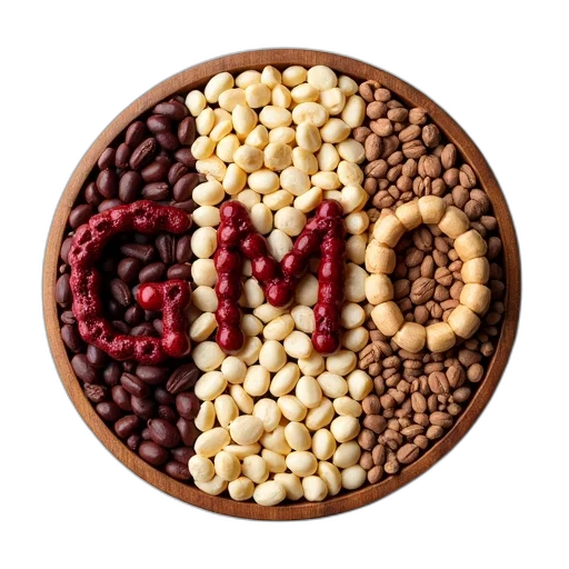 food, crown, grains, beans, spelled, out, word transparent PNG cut-out