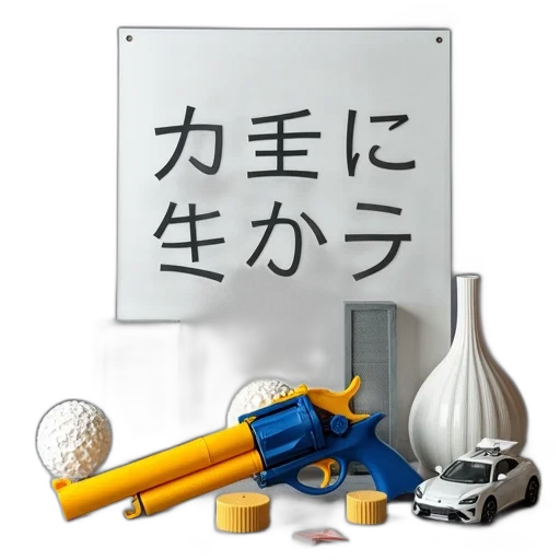 furniture, robot, weapon, staff, 3d render, concept art, photorealistic, vaporwave transparent PNG cut-out