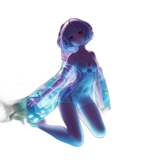 robot, weapon, staff, sword, concept art, 3d render, cyberpunk, vaporwave transparent PNG cut-out