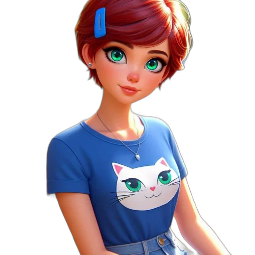 dress, face, staff, robot, anime, concept art, 3d render, cartoon transparent PNG cut-out