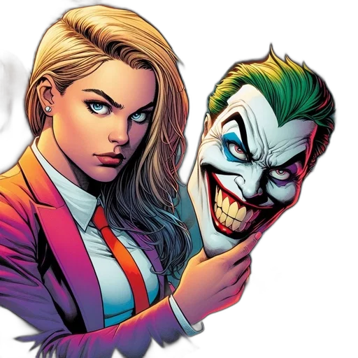 mask, face, comic book art, concept art, cartoon, woman, long, blonde transparent PNG cut-out