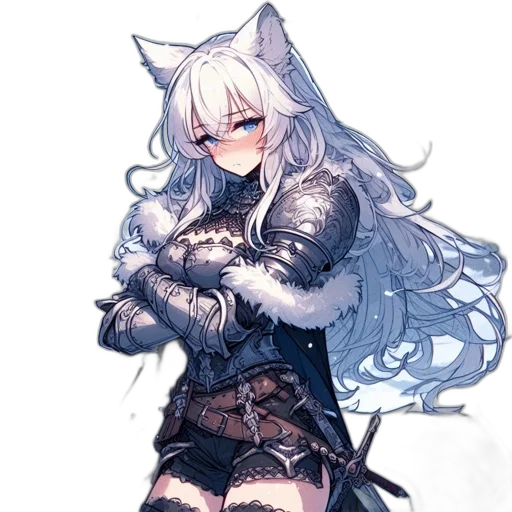 staff, dress, animal, weapon, fantasy art, anime, pixel art, concept art transparent PNG cut-out