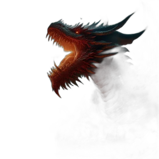 dragon, creature, mask, animal, fantasy art, concept art, photorealistic, pixel art transparent PNG cut-out