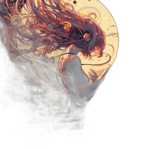 hair, mask, crown, dragon, concept art, fantasy art, photorealistic, anime transparent PNG cut-out