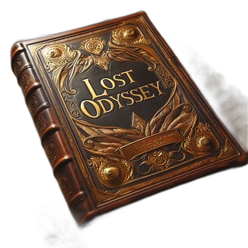 vintage, leather-bound, book, titled, lost, odyssey, joe, lansdale transparent PNG cut-out