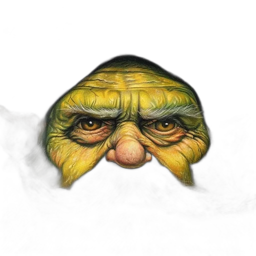 mask, face, creature, staff, concept art, fantasy art, photorealistic, watercolor transparent PNG cut-out
