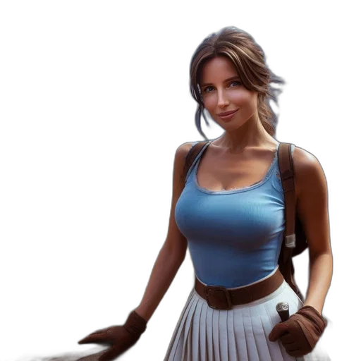 dress, staff, concept art, fantasy art, photorealistic, pixel art, blue, woman transparent PNG cut-out