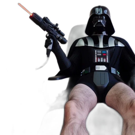 weapon, staff, darth, vader, seated, examination, table, medical transparent PNG cut-out