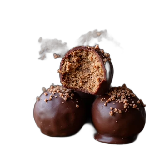 food, chocolate, covered, protein, balls, recipe transparent PNG cut-out