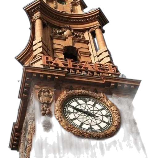 jewelry, building, 3d render, photorealistic, concept art, watercolor, clock, tower transparent PNG cut-out