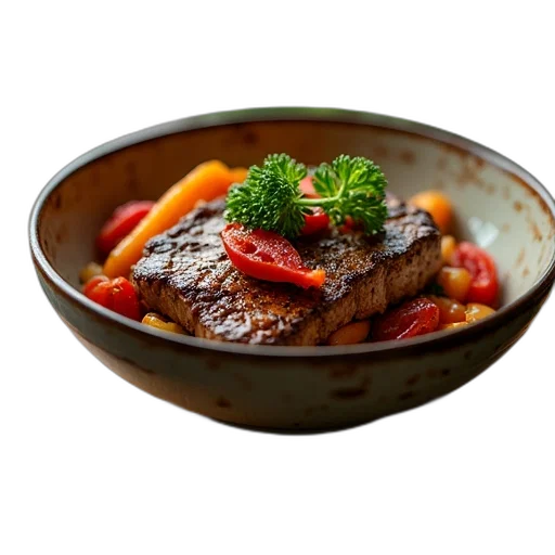 food, crown, photorealistic, 3d render transparent PNG cut-out