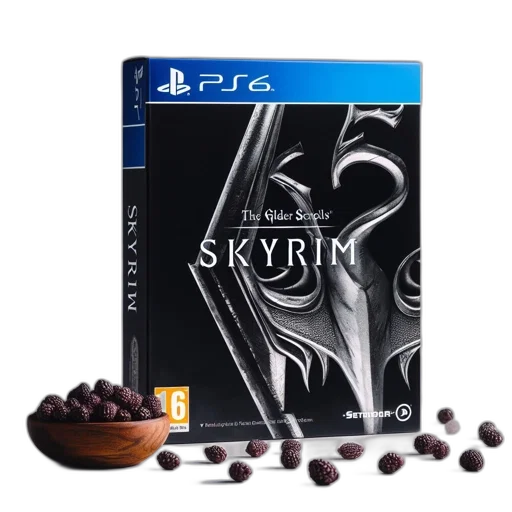 concept art, 3d render, playstation, elder, scrolls, skyrim, game, box transparent PNG cut-out
