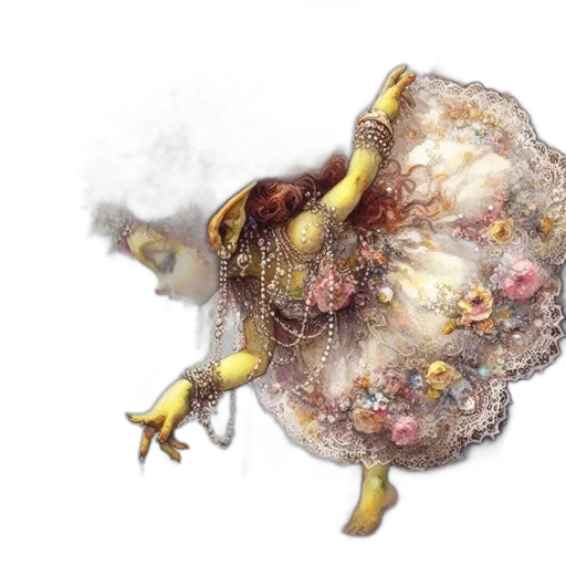 creature, food, crown, dragon, concept art, fantasy art, 3d render, underwater transparent PNG cut-out