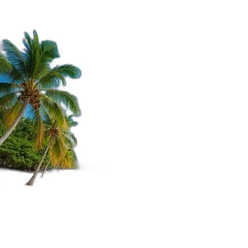 tree, umbrella, hat, hair, 3d render, photorealistic, concept art, vaporwave transparent PNG cut-out