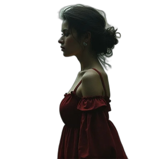 dress, jewelry, crown, face transparent PNG cut-out