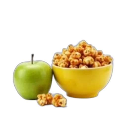 food, crown, 3d render, photorealistic, golden, green, apple, yellow transparent PNG cut-out