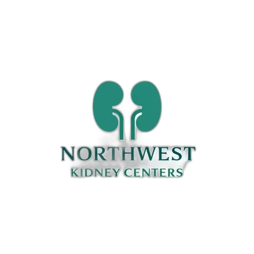 logo, northwest, kidney, centers, displayed, teal, white, color transparent PNG cut-out