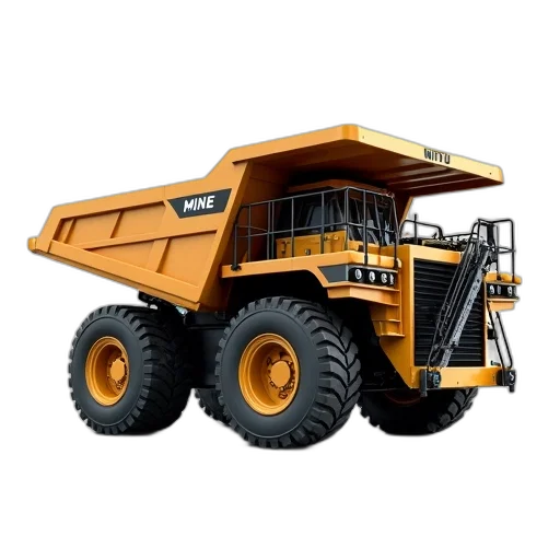 3d render, model, truck, text, mitu, mine, 2018, new transparent PNG cut-out
