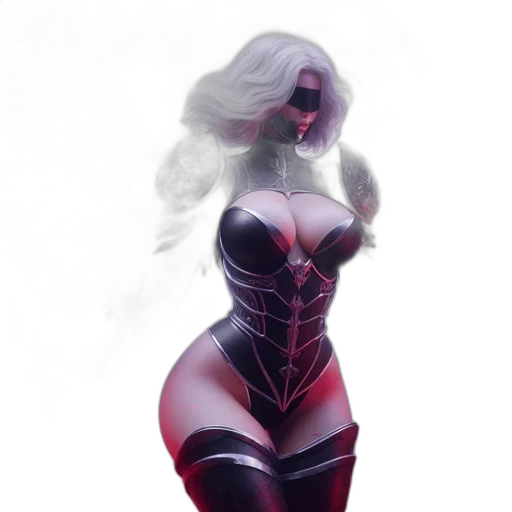 dress, robot, mask, concept art, comic book art, fantasy art, 3d render, neon lights transparent PNG cut-out