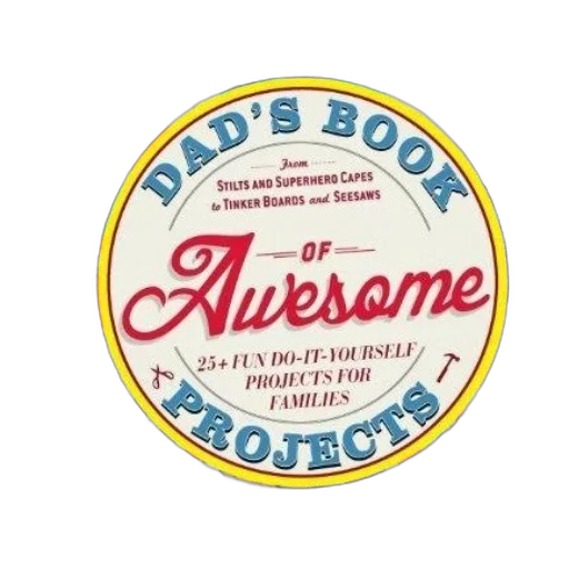 colorful, book, cover, titled, dad, awesome, projects, featuring transparent PNG cut-out