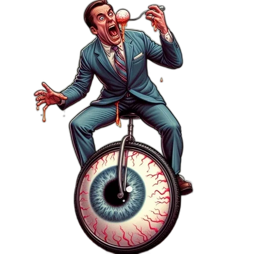 staff, creature, face, jacket, comic book art, concept art, cartoon, individual transparent PNG cut-out