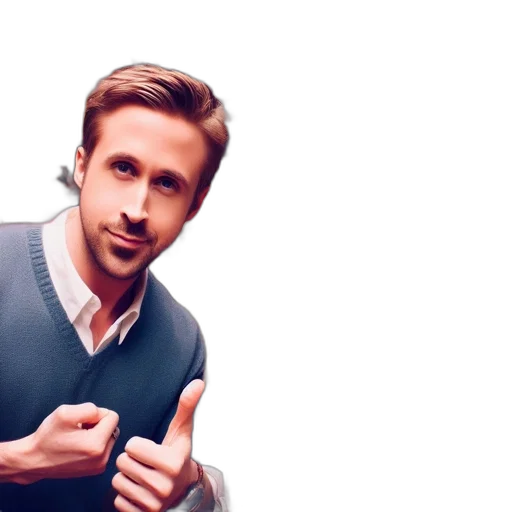 jacket, hair, staff, photorealistic, man, blue, sweater, beard transparent PNG cut-out