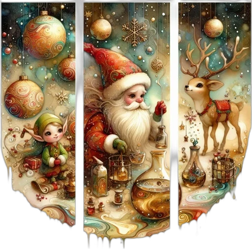 fantasy art, concept art, photorealistic, outer space, snow, earth tones, golden, artwork transparent PNG cut-out