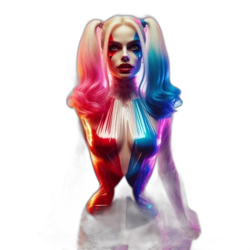 dress, hair, concept art, comic book art, pixel art, 3d render, neon lights, colorful transparent PNG cut-out