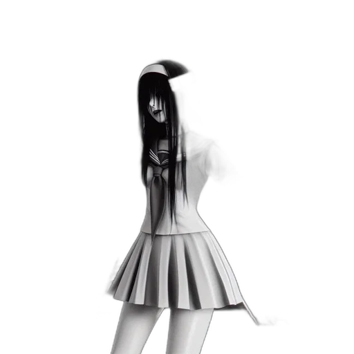 dress, hair, creature, mask, concept art, fantasy art, anime, cartoon transparent PNG cut-out